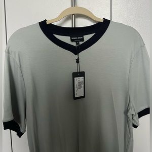 Giorgio Armani Blue V-Neck Shirt with tag!!
